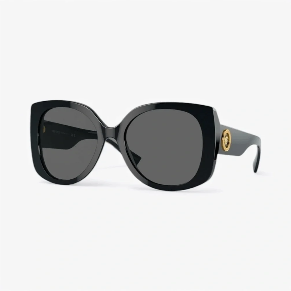 Versace Sunglasses w/COA Black & Gold Frames New